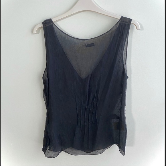 Max Studio Silk Cropped Sleeveless Tank Top with Beading detail • Medium - Picture 4 of 6